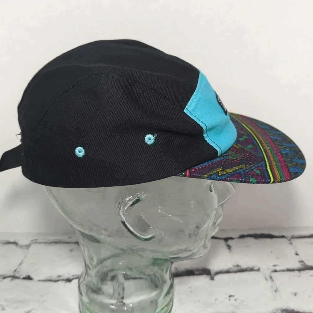Stay Up Bruh Hat Black Teal‎ Multicolor Adjustable Ball Cap